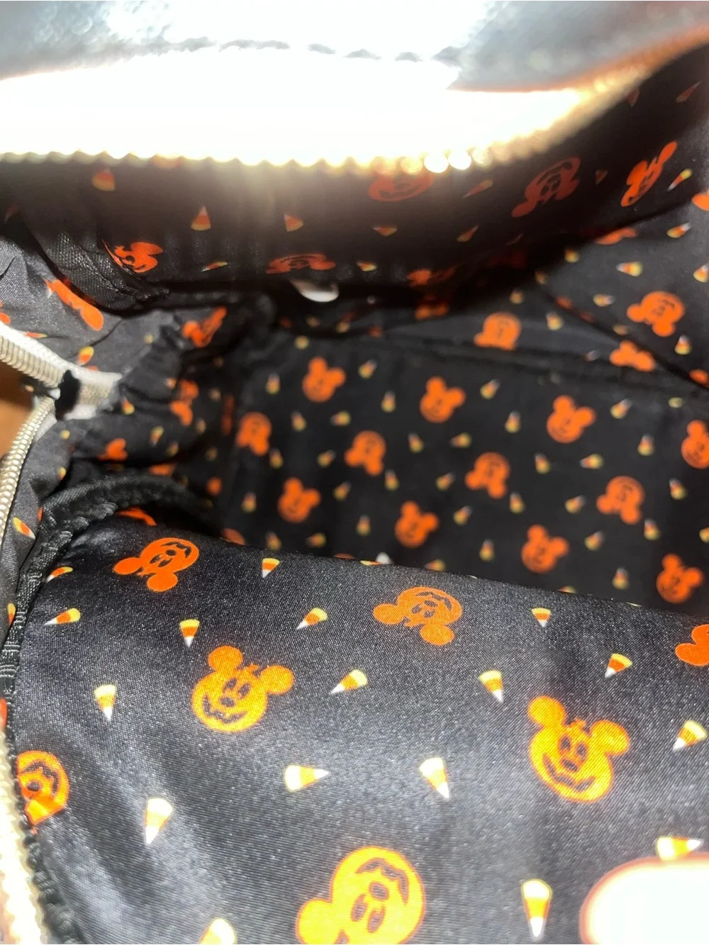 Disney Minnie Mouse Sequin Backpack with Bow Halloween edition
